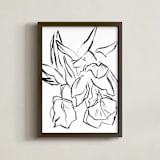 "Parrot Tulips" - Art Print in Black by Lynne Millar - Framed