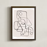 "Connected" - Art Print in Blush by Creo Study - Framed