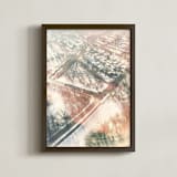 "Winter Arrival" - Art Print in Honey by Kamala Nahas - Framed