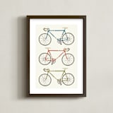 "vintage bike" - Art Print in Linen by Daily Design Co - Framed
