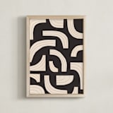"rhythm" - Art Print in Licorice Black by Alisa Galitsyna - Framed
