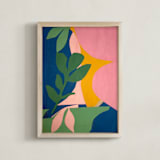 "Spring Rising" - Art Print in Precious Pink by cyrille gulassa - Framed