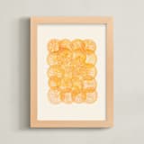 "Fresca 2" - Art Print in Tangerine by Kamala Nahas - Framed