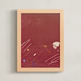 "Room Eleven 2" - Art Print in Crimson Red by Shiho Whitehead - Framed
