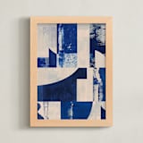 "Shades of Indigo" - Art Print in Indigo by Lena Erysheva - Framed