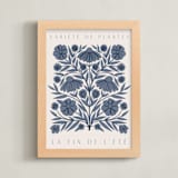 "Les Plantes II" - Art Print in Sky Blue by Katharine Watson - Framed