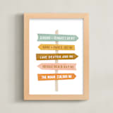 "Near or Far" - Personalized Art Print in Sunset by Laura Hankins - Framed