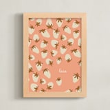 "Laia" - Personalized Art Print in Salmon by Alex Roda - Framed