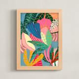 "Treasure" - Art Print in blue by FERNANDA MARTINEZ - Framed