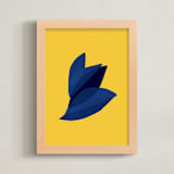 "bright botanical" - Art Print in mustard by Carrie Moradi - Framed