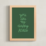 "Happy Place" - Art Print in Grass by Kelly Watkins - Framed