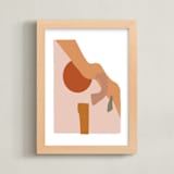"Desert Sunset" - Art Print in burnt clay by Svitlana Martynjuk - Framed