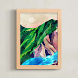 "Two Explorers I" - Art Print in Emerald Green by Mojca Dolinar - Framed