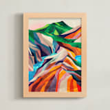 "Two Explorers II" - Art Print in Burnt Orange by Mojca Dolinar - Framed
