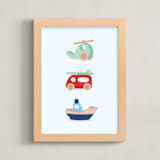 "Air Land Sea" - Art Print in The Blues by Tamara Hilje - Framed