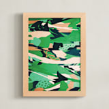 "Fresh Frequency" - Art Print in Fresh Green by ThirtyOne Illustrations - Framed