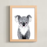 "Baby Koala" - Art Print in pebble by Cass Loh - Framed