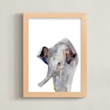 "Baby Animal Friends: Elephant" - Art Print in Elephant Gray by Jieun K Rasband - Framed