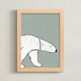 "Polar 1" - Art Print in Sage by Anne Ciotola - Framed