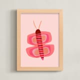 "Tissue Butterfly" - Art Print in Gumball by Carrie Moradi - Framed