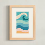 "Sunset Serenades No.1" - Art Print in Saltwater by Jessica C Nugent - Framed