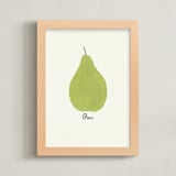 "Round Fruit Duo 2" - Art Print in Anjou Green by Betsy Siber - Framed