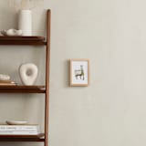 "LLama and Boy" - Art Print in Cozy Yellow by Sarah Fitzgerald - In a Room