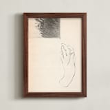 "Elossa III" - Art Print in Vintage Beige by jinseikou - Framed