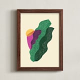 "la flor" - Art Print in Tropical Green by Carrie Moradi - Framed