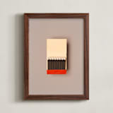 "Unstruck Red" - Art Print in Color Match Red by Andrew McClintock - Framed
