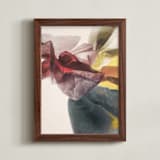 "La Fleur II" - Art Print in Taupe by Karen Kardatzke - Framed
