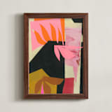 "Blaze" - Art Print in Pretty Pink by cyrille gulassa - Framed
