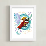 "Warrior Princess Raya" - Art Print in Water Dragon by curiouszhi - Framed