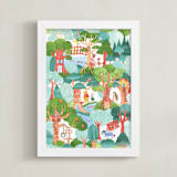 "Hundred Paper Woods" - Art Print in Forest by Sarah Knight - Framed
