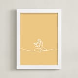 "Lost In A Book From Disney's Beauty and the Beast" - Art Print in Buttermilk by Britt Mills - Framed