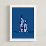 "The Castle from Disney's Cinderella" - Art Print in Midnight by Britt Mills - Framed