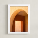 "Day to Day 1" - Art Print in Warm Peachy Yellow by Lisa Sundin - Framed