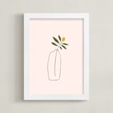 "Malena" - Art Print in Olive by Alex Roda - Framed