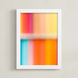 "Melting Popsicles" - Art Print in raspberry by Helen Makadia - Framed