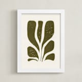 "Growth II" - Art Print in Olive Green by Alisa Galitsyna - Framed