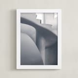 "Monochrome Staircase" - Art Print in Mist by Pink House Press - Framed