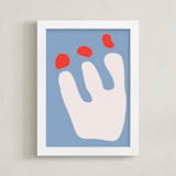"Summer in Bloom" - Art Print in Meadow Blue by Kisco Print Shop - Framed