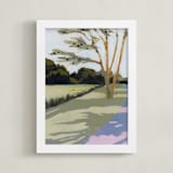"Shadow Path" - Art Print in Green by Lottie Aldarwish - Framed