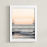 "Sea Meets Sky 2" - Art Print in Sunset Blush by Shannon Howard - Framed