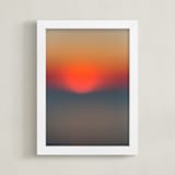 "The Sun Also Sets" - Art Print in Sunset Orange by Helen Makadia - Framed