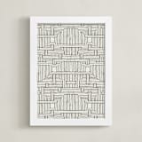 "Weaving Doodle" - Art Print in Espresso by Katie Zimpel - Framed