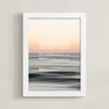 "Sea Meets Sky 1" - Art Print in Sunset Blush by Shannon Howard - Framed