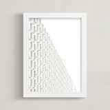 "Urban Alabaster" - Art Print in Stone White by Tania Medeiros - Framed