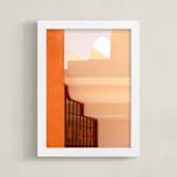 "Moroccan Angles II" - Art Print in Terracotta by Lisa Sundin - Framed