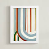 "Hold the Line" - Art Print in Sage Green by Pippin Schupbach - Framed
